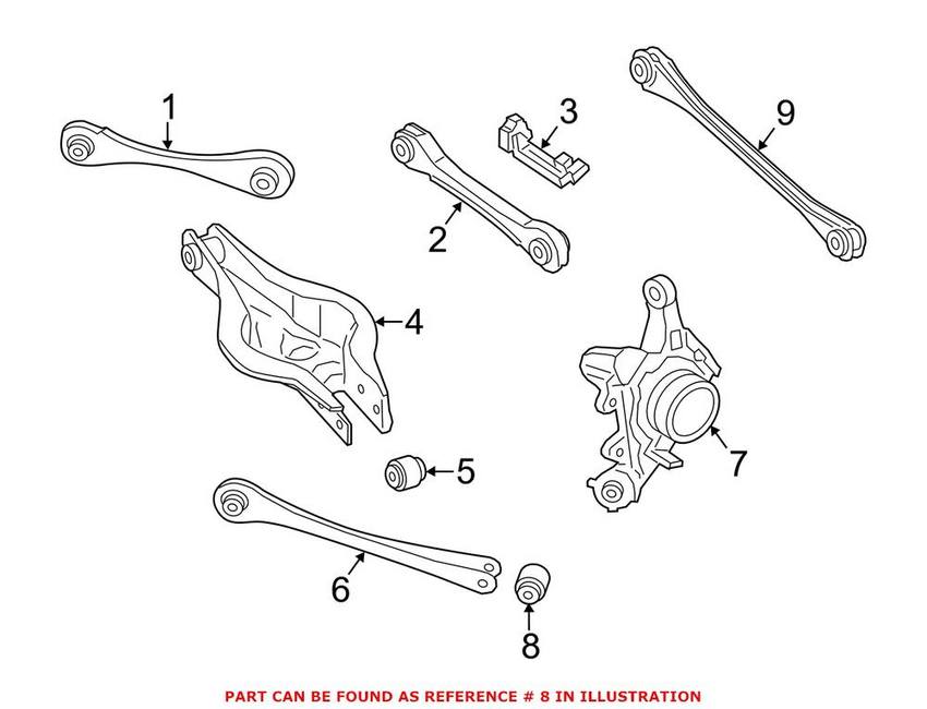 BMW Suspension Control Arm Bushing - Rear 33326792551